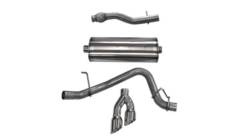 Corsa 2015-2020 GMC Yukon XL 1500 5.3L V8 3in Cat-Back Single Side Exit Twin 4in Polished Tips - 14748