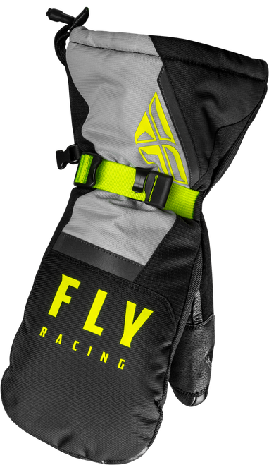 FLY RACING 363-3931M CASCADE MITTENS BLACK/GREY/HI-VIS MD - Open Box