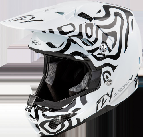 FLY RACING 73-4469S FORMULA S CARBON ABYSS HELMET WHITE/BLACK SM - Open Box