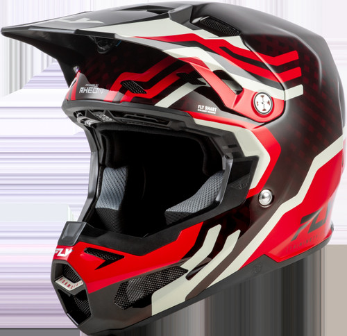 FLY RACING 73-4451X FORMULA S CARBON BYTE HELMET RED CARBON/RED/GREY XL - Open Box