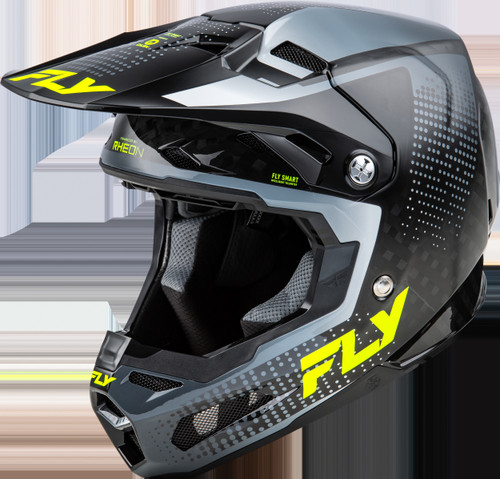 FLY RACING 73-4464M FORMULA S CARBON PROTOCOL HLMT BLACK CARBON/GREY/HI-VIS MD - Open Box