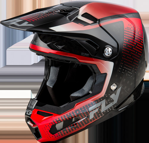 FLY RACING 73-4465L FORMULA S CARBON PROTOCOL HELMET BLACK CARBON/RED LG - Open Box