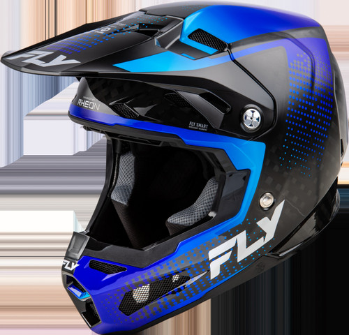 FLY RACING 73-4466YL YTH FORMULA S CARBON PROTOCOL HELMET BLACK CARBON/BLUE YL - Open Box