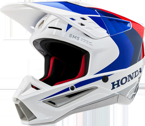 HONDA S-M5 HELMET WHITE/BLUE/RED GLOSSY - Open Box