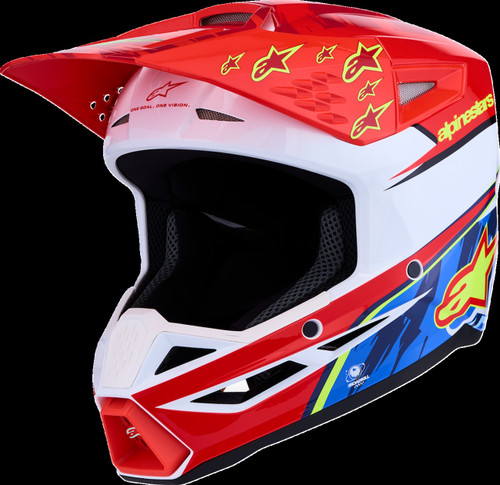 SM3 Helmet - Falcon - Red Fluo/White/Blue/Yellow Fluo - Open Box