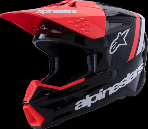 SM3 Helmet - Radium - Gloss Black/Red Fluo/White - Open Box