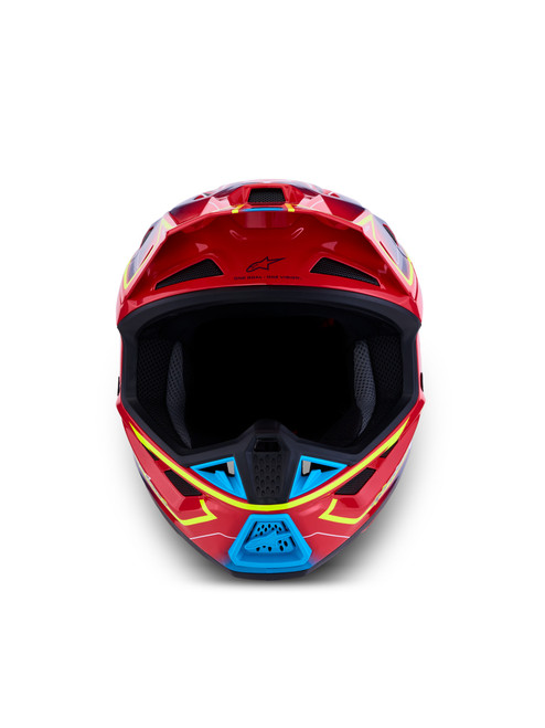 S-M7 CAST HELMET ECE06/DOT RED/YLLW FLUO/BLUE GLOSSY - Open Box