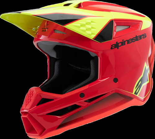 Youth SM3 Helmet - Fray - Gloss Red/Yellow Fluo/Black - Open Box