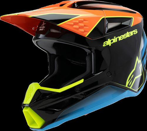 Youth SM3 Helmet - Fray - Gloss Black/Orange/Yellow Fluo - Open Box