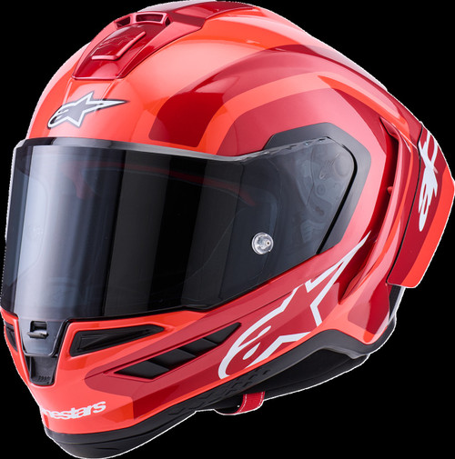 Supretech R10 Helmet - 22.06 - Arius - Gloss - Black/White/Double Red - Open Box