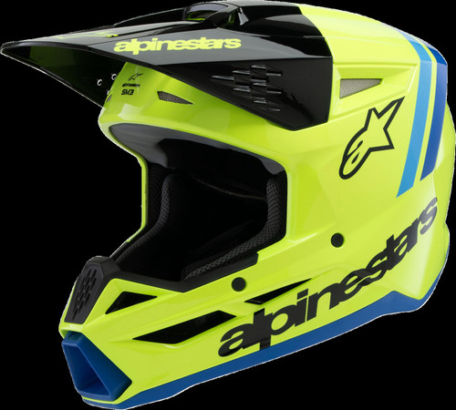Youth SM3 Helmet - Radium - Gloss Yellow Fluo/Black/Blue - Open Box