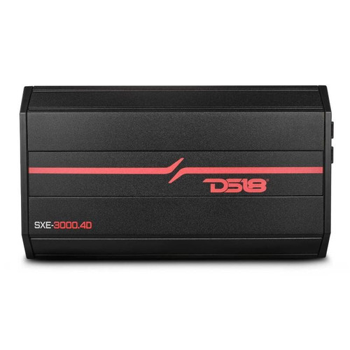 DS18 4-Channel SXE Amplifier Class D 2x 500/4ohm Bridge 4 x 320/2ohm 4 x 200/4ohm Watts RMS- Black - SXE-3000.4D/BK