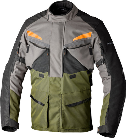 RST MAVERICK EVO CE JACKET KHAKI/GREY/ORANGE TEXTILE - Open Box