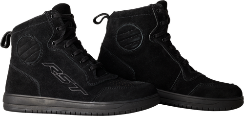 RST WOMENS HITOP MOTO SNEAKER CE BLACK SUEDE - Open Box