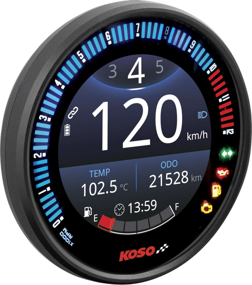 KOSO NORTH AMERICA TFT Multifunction Meter - RX-6S - Universal BA089000
