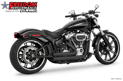 Freedom HD03517: Independence Shorty, Black / Straight / Pitch Black. Configuration illustration; motorcycle/reference code may differ.