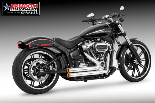 Freedom HD03535: Independence Shorty, Chrome / Straight / Solid Gold. Configuration illustration; motorcycle/reference code may differ.