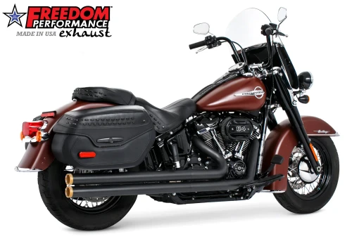 Freedom HD03549: Independence Long, Black / Straight / Sculpted Gold. Configuration illustration; motorcycle/reference code may differ.