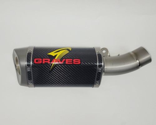Graves Motorsports ZX-6R / ZX636 200mm Carbon Slip-On Exhaust EXK-13ZX6-CETC