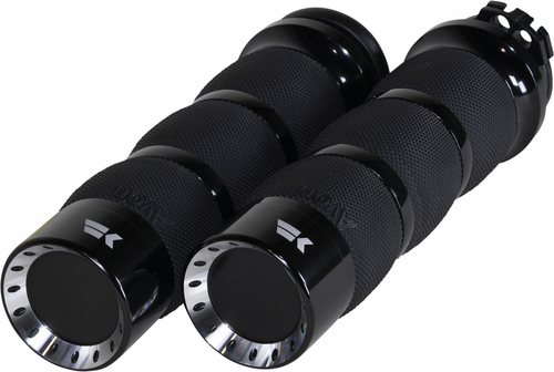 OPEN BOX KHROME WERKS 500230 Turbine Grips - Air Cushion Cable Black 500230-OB