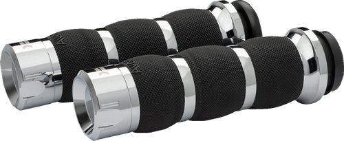 OPEN BOX KHROME WERKS 500295 Klassic Grips - Air Cushion Cable Chrome 500295-OB