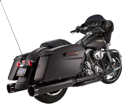OPEN BOX S&S CYCLE 550-0625 4-1/2" MK45 Performance Mufflers - Black with Black Tracer 550-0625-OB