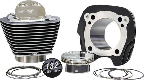 OPEN BOX Last Chance S&S 910-0847 132" Big-Bore Kit - 4.5" Stroke - Black Granite/Highlighted - M8 910-0847-OB
