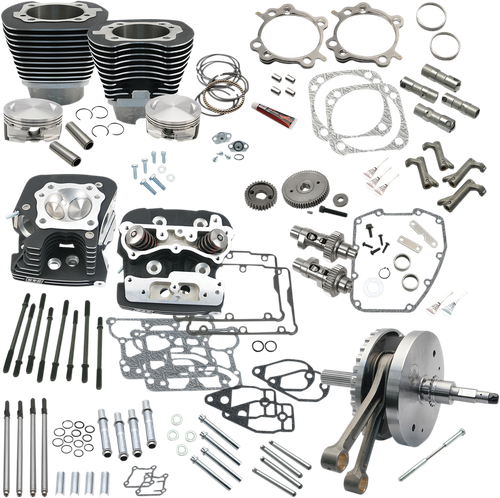 OPEN BOX S&S CYCLE 900-0569 124" Hot Set Up® Engine Performance Kit - Big Bore/Stroker Wrinkle Black 96B/103B/110B Twin Cam 900-0569-OB