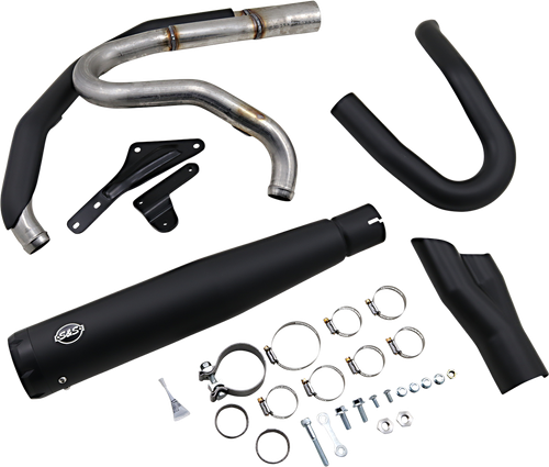 OPEN BOX S&S CYCLE 550-0857 SuperStreet 2:1 Exhaust System - Black 550-0857-OB