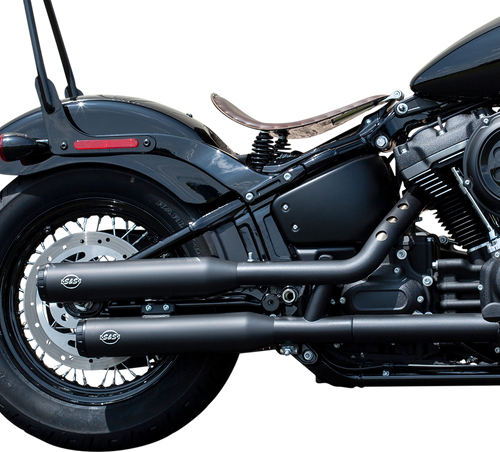 OPEN BOX S&S CYCLE 550-0737 Grand National Slip-On Mufflers - Race Black Ceramic M8 Softail 550-0737-OB
