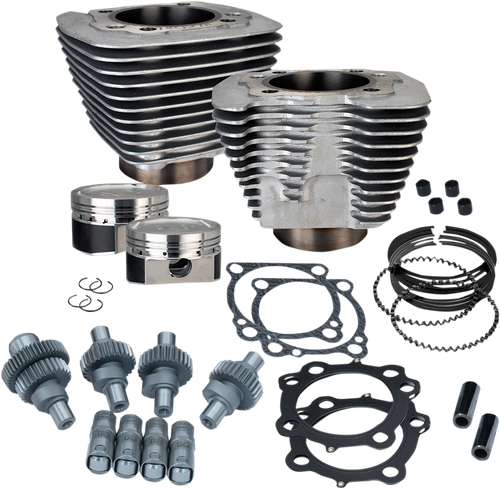 OPEN BOX S&S CYCLE 910-0700 Hooligan Engine Performance Kit - 883 cc to 1200 cc Silver Powdercoat Sportster 910-0700-OB