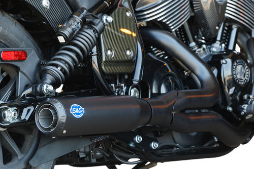 OPEN BOX S&S CYCLE 550-1118 2-into-1 Qualifier Exhaust System - Guardian Black Race Only Indian Chief 550-1118-OB