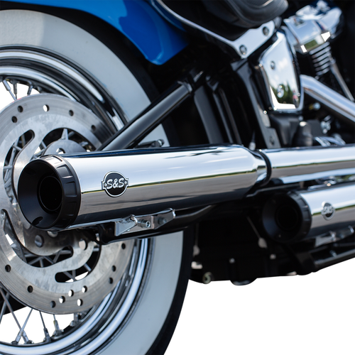 OPEN BOX S&S CYCLE 550-0757B Grand National Slip-On Mufflers - 50-State Chrome FLHC/FLDE 550-0757B-OB