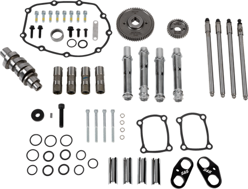 OPEN BOX S&S CYCLE 310-1413 496 Camshaft Kit with Pushrod Tubes - 496 Gear Drive Chrome Pushrod Tubes M8 310-1413-OB