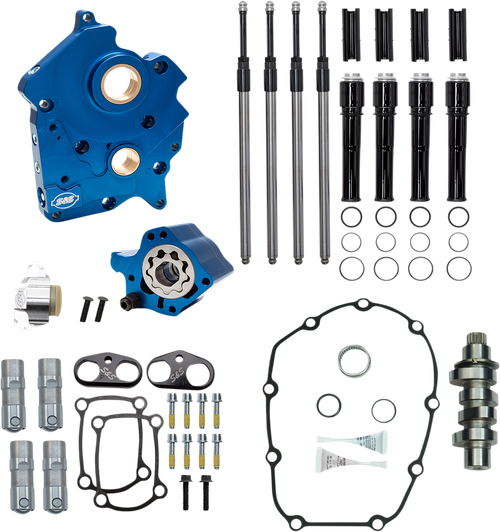 OPEN BOX S&S CYCLE 310-1011C Cam Chest Kit for M8 - Oil Cooled Chain Drive 465 Cam Black Pushrod Tubes M8 310-1011C-OB