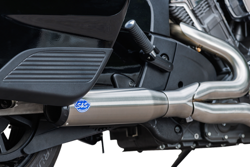 S&S 550-1082 2:1 Brushed Stainless RACE cat delete full exhaust Challenger Pursuit