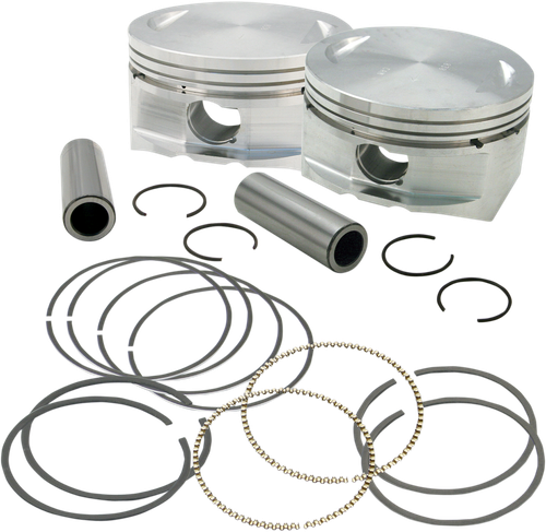 S&S CYCLE 106-4414 Piston Kit - For 97" Big Bore Kit - 3.927" - +0.010" - For 97" Big Bore Kit 3.927" +0.010"