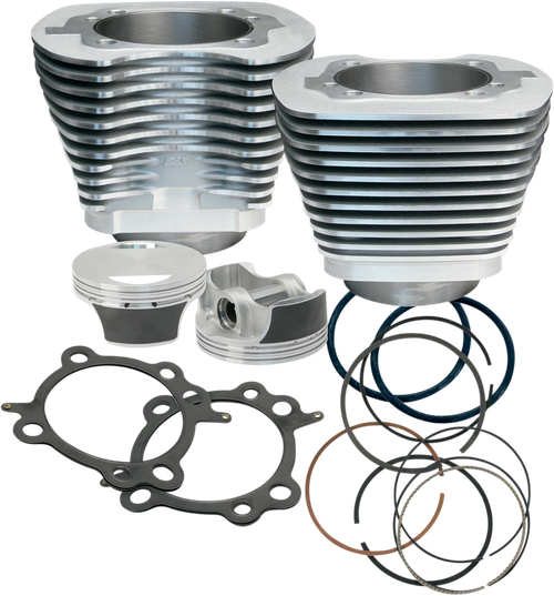S&S CYCLE 910-0202 106" Big Bore Cylinder Kit - Silver - Twin cam - Silver Twin cam