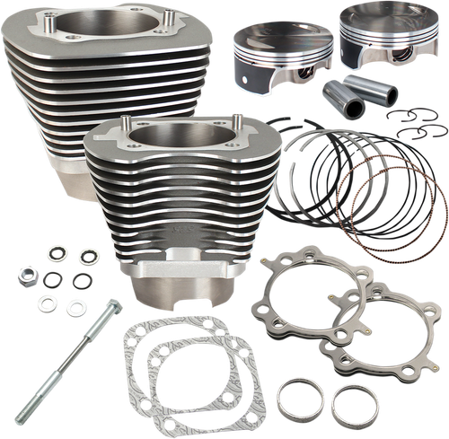 S&S CYCLE 910-0469 124" Big Bore Cylinder Kit - Stone Gray - Twin Cam - Stone Gray Twin Cam