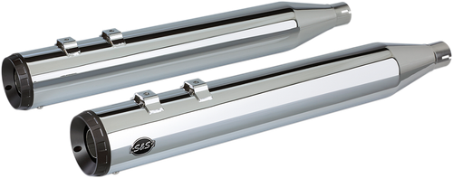 S&S CYCLE 550-0689 Grand National Slip-On Mufflers - Chrome - FLT '95-'16 - Chrome FLT '95-'16