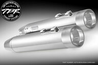 Two Brothers Racing 4" SLIP-ONS HARLEY TOURING / BAGGER 1995-2016 CHROME ROUND RAW - HDTOU9516-DSNA-CHRW-0001