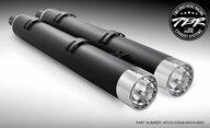 Two Brothers Racing 4" SLIP-ONS INDIAN CHALLENGER / CHIEFTAIN 2014-PRESENT BLACK ROUND CHROME - INTOU-DSNA-BKCH-0002