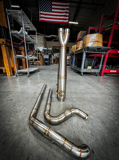 Manufacturer-supplied Stainless reference image; exact routing follows the listed motorcycle and configuration.