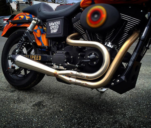 SAWICKI 930-01000 STAINLESS 2-1 FULL EXHAUST SYSTEM HARLEY DYNA