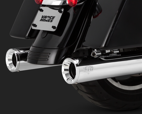 Vance & Hines 16714 4" Chrome Eliminator 400 Slip-On Exhaust Mufflers Harley Davidson M8 Touring 17-25 FL Road Street Ultra Glide
