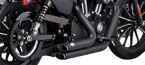 Vance 47329 Black Shortshots Staggered Exhaust Sportster 14-22