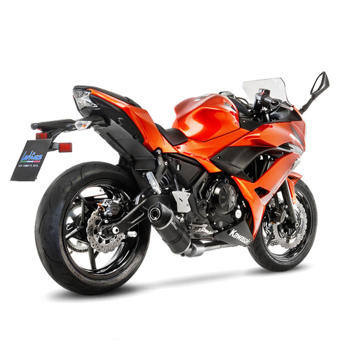 Canon - leon Leovince 14182E Carbon Full Exhaust System Ninja 650 650R 17-21