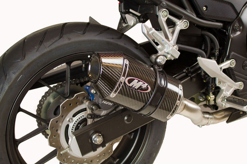 M4 HO5034 CARBON CF SLIP-ON EXHAUST HONDA CBR500R 16-18