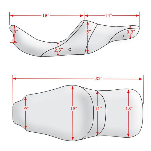 Danny Gray Airhawk Longhaul 2-Up XL SEAT FL 08-23 21-413DAIR