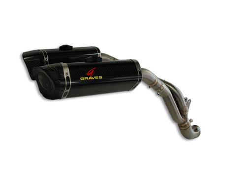 Graves Gms Exy-13R1-Cetc Cat Delete Cf Carbon Slip On So Exhaust Yzf-R1 R1 09-13